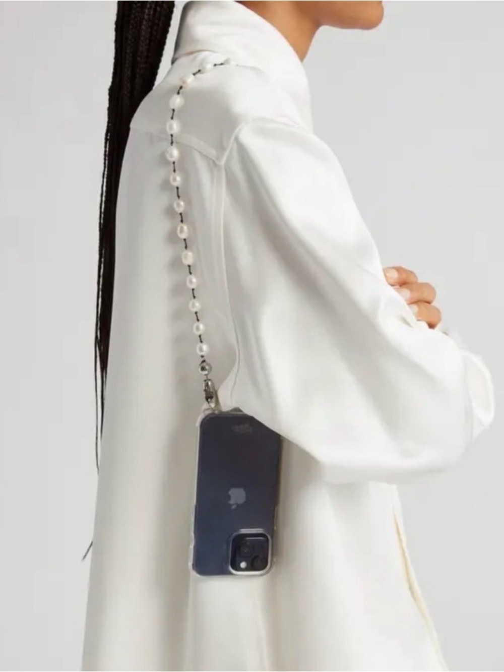 OSSA Freshwater Pearl Shoulder Length Strap for iPhone Case
